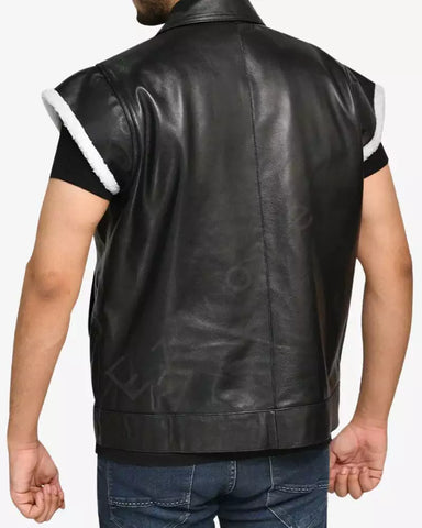 Mens Biker Leather Vest