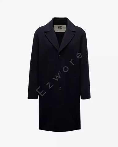 Mens Black Wool Coat