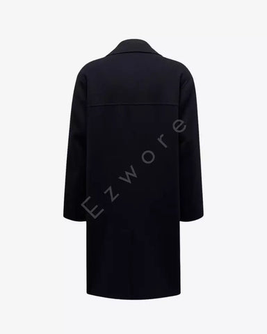 Mens Black Wool Coat