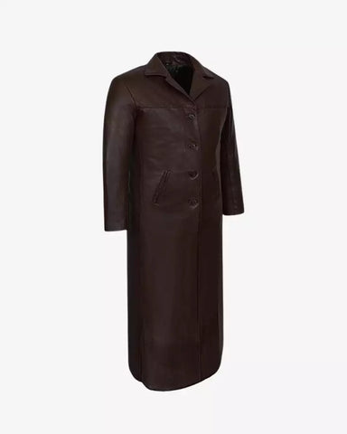 Mens Brown Wool Trench Coat