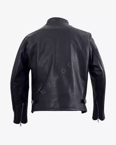 Mens Cafe Racer Leather Jacket