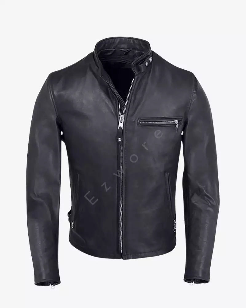 Mens Cafe Racer Leather Jacket