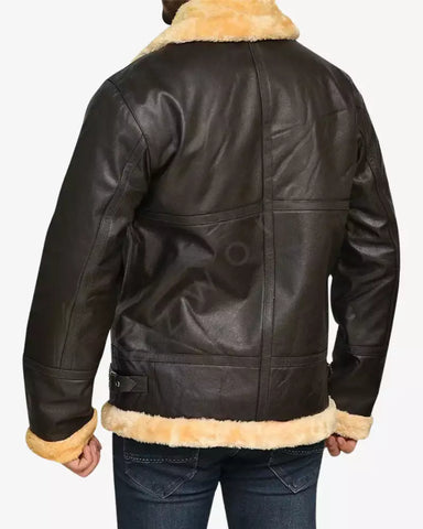 Mens Fur Aviator Jacket