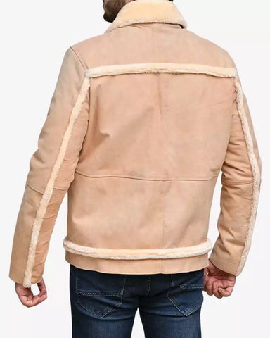 Mens Light Brown Suede Jacket