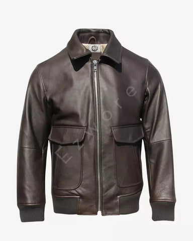 Mens Moto Fit Genuine Jacket