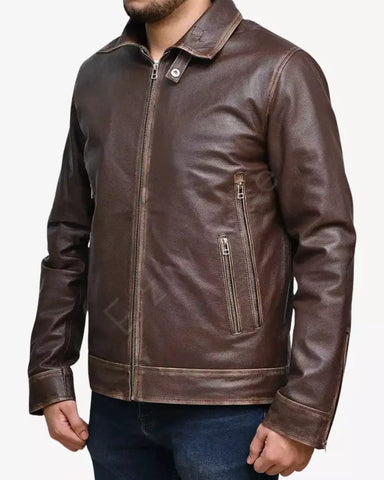 Mens Simple Brown Jacket