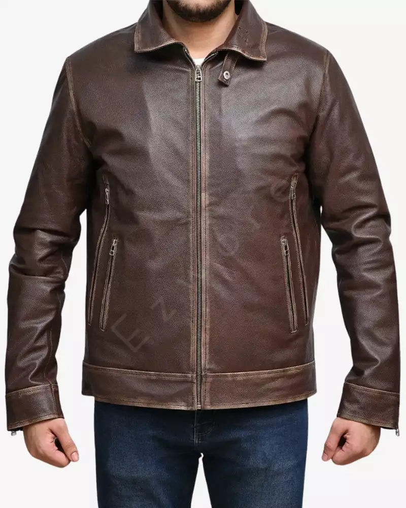 Mens Simple Brown Jacket