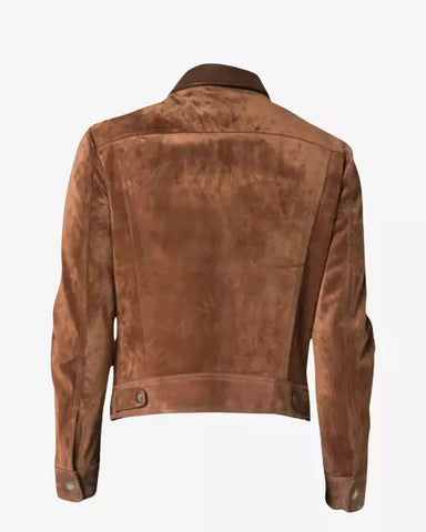 Mens Suede Brown Leather Jacket