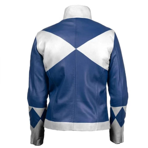 Power Rangers Blue Leather Jacket