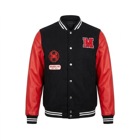 Miles Morales Spider-Man Across the Spider-Verse Varsity Jacket