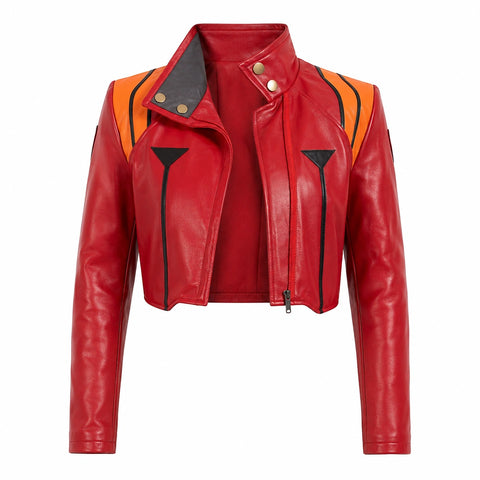 Misato Katsuragi Red Leather Cosplay Jacket