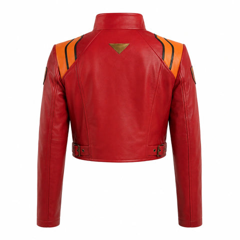 Misato Katsuragi Red Leather Cosplay Jacket