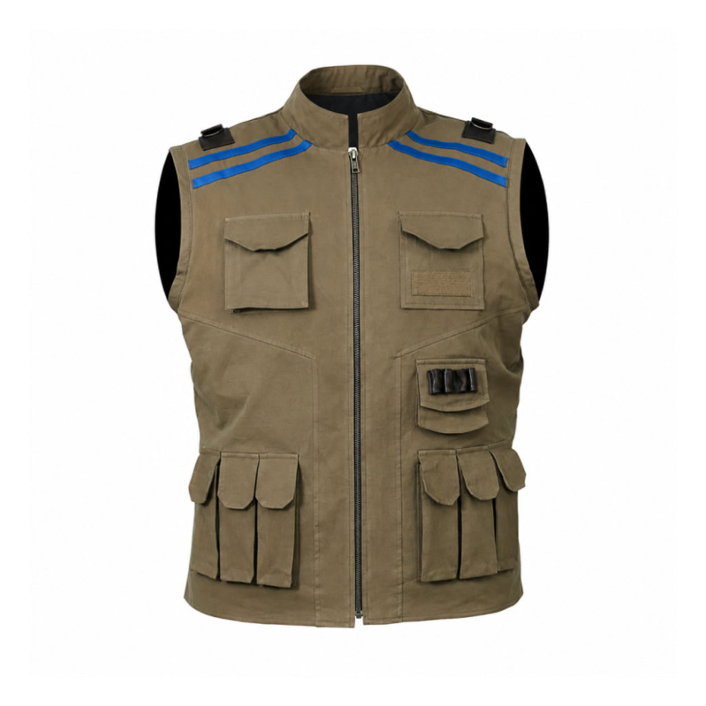 Johnny Cage Brown Cotton Vest