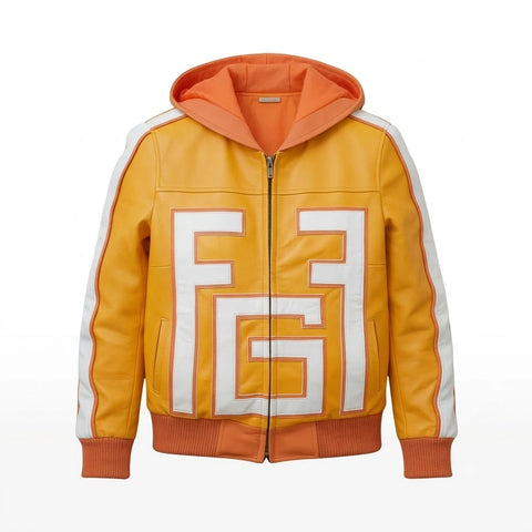 Fat Gum My Hero Academia Hooded Leather Jacket