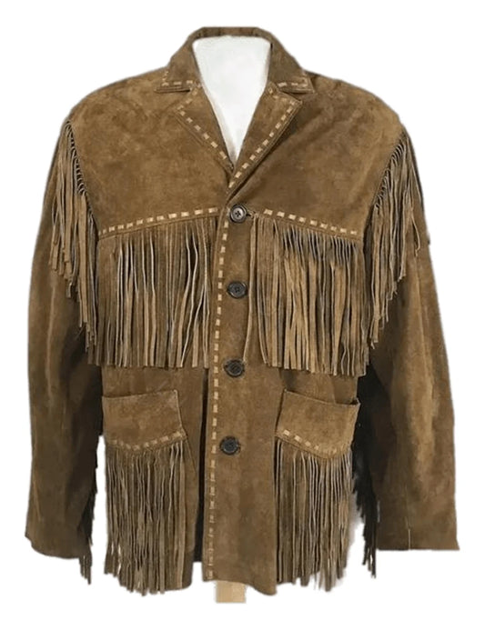 Native American Leather Fringed Jacket