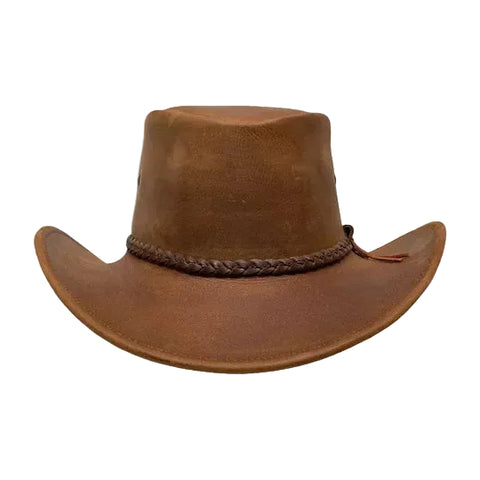New Women’s Brown Western Style Leather Handmade Cowboy Hat