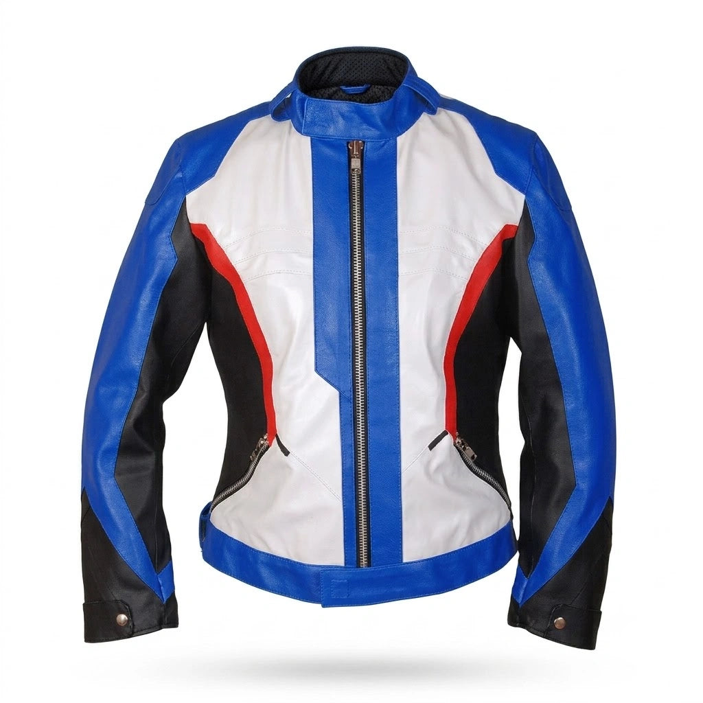 Overwatch Soldier 76 Blue Leather Jacket