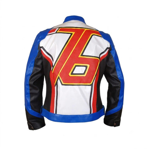Overwatch Soldier 76 Blue Leather Jacket