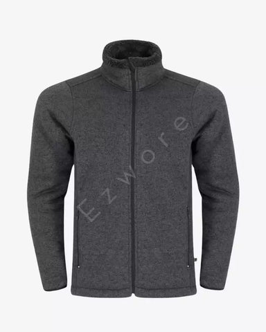 Pareman Melange Grey Fleece Jacket