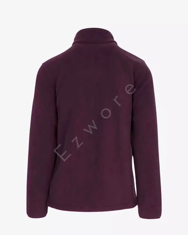 Pareman Melange Maroon Fleece Jacket