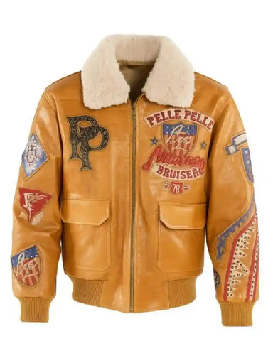 Pelle Pelle American Bruiser Mustard Leather Jacket 