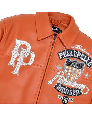 Pelle Pelle American Bruiser Leather Orange Jacket