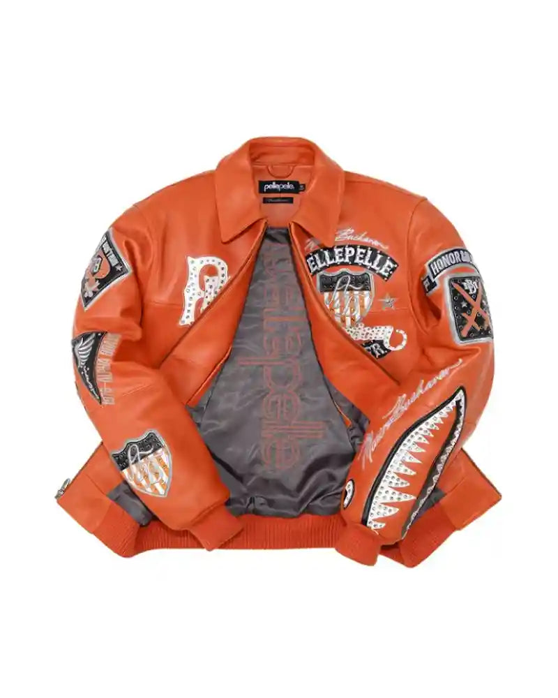 Pelle Pelle American Bruiser Leather Orange Jacket