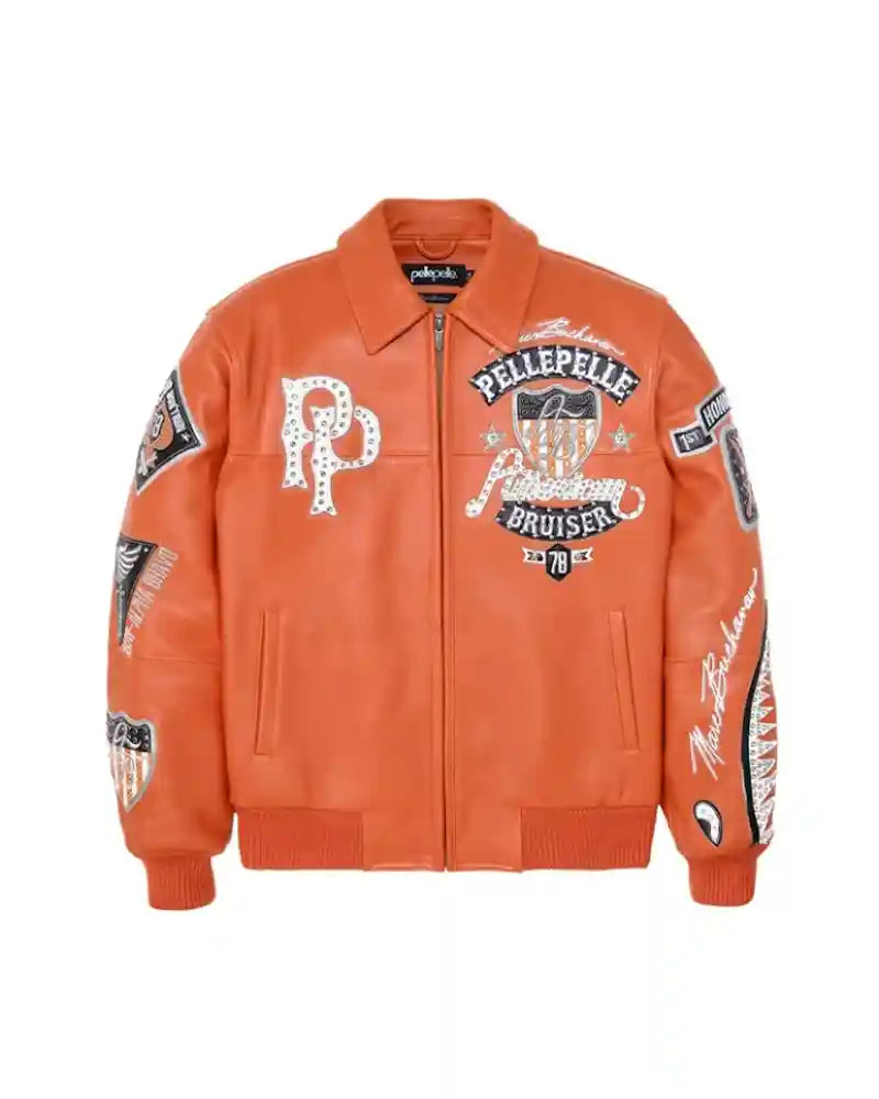 Pelle Pelle American Bruiser Leather Orange Jacket