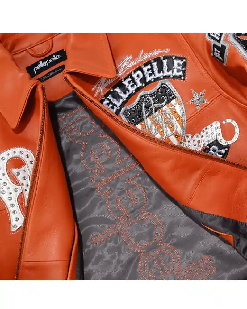 Pelle Pelle American Bruiser Leather Orange Jacket