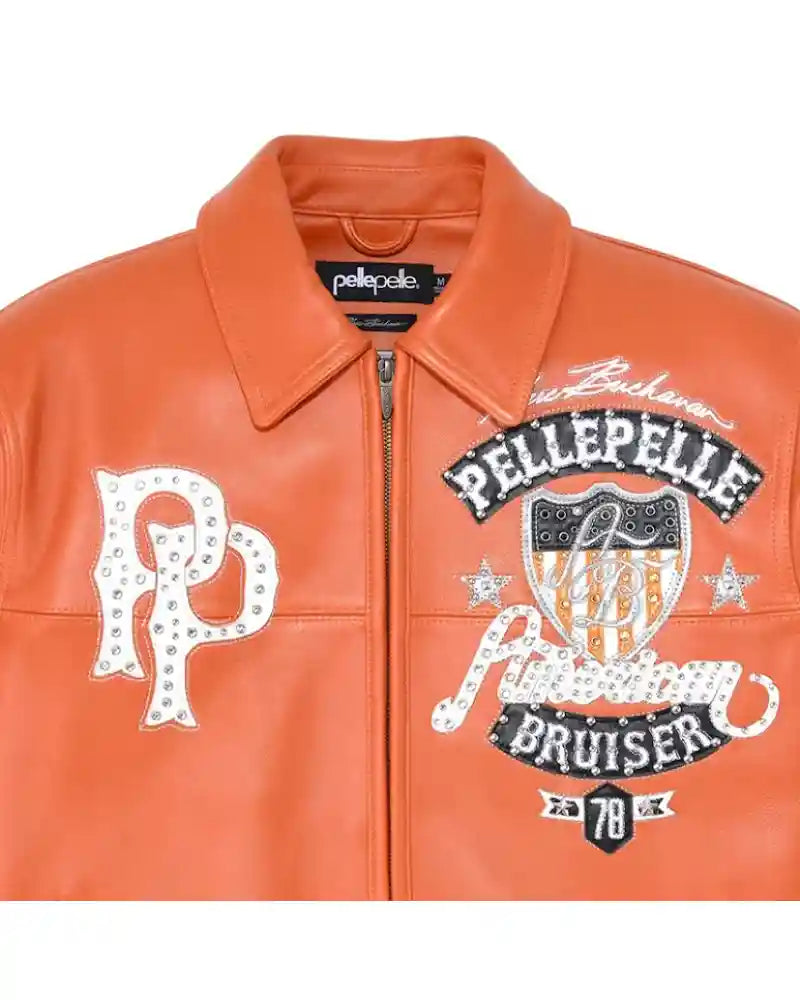 Pelle Pelle American Bruiser Leather Orange Jacket