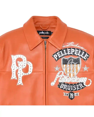 Pelle Pelle American Bruiser Leather Orange Jacket