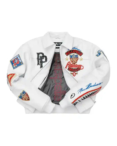 Pelle Pelle American Bruiser Leather White Jacket