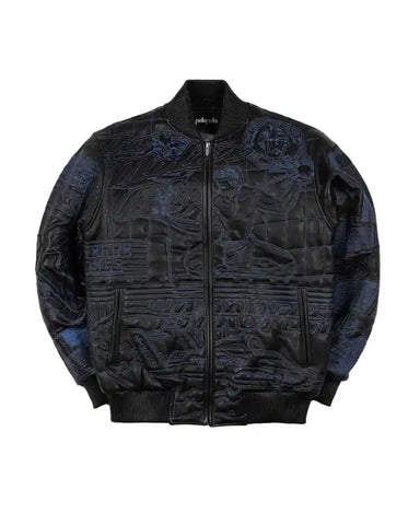Pelle Pelle Detroit Quilted Stitch Black Jacket