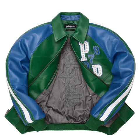 Pelle Pelle Soda Club Tiger Green Leather Jacket