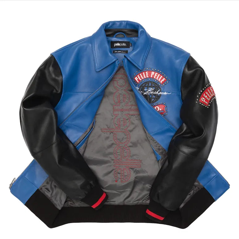 Pelle Pelle World Tour Blue Leather Jacket