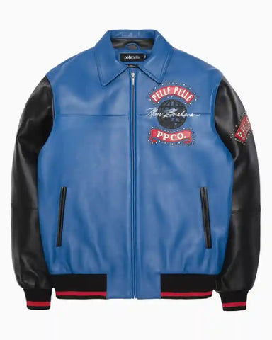 Pelle Pelle World Tour Blue Leather Jacket