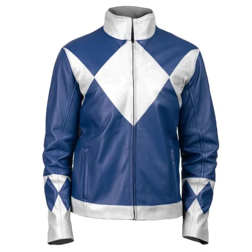 Power Rangers Blue Leather Jacket