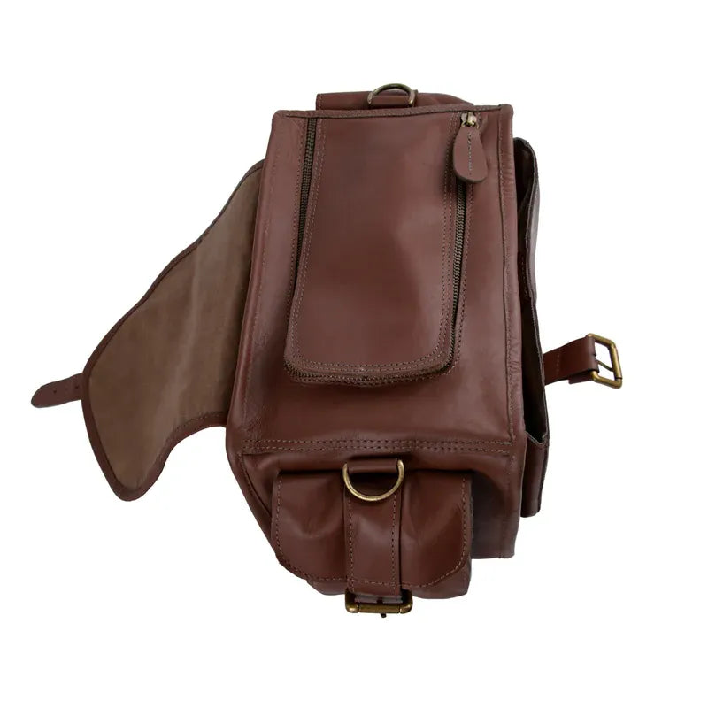 Premium Brown Leather Travel Camera Bag