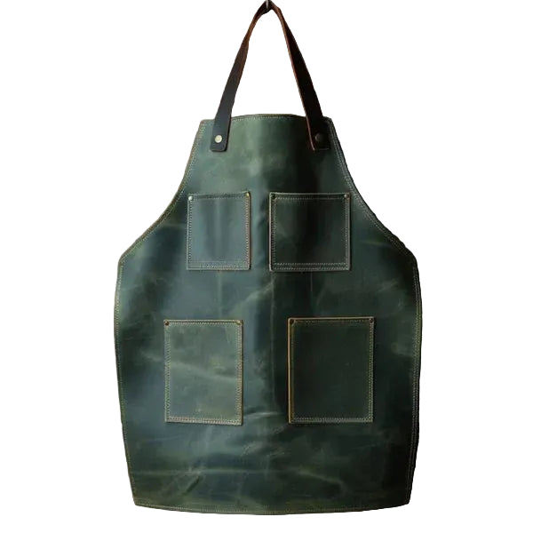 Premium Green Long Garden Guru Leather Apron
