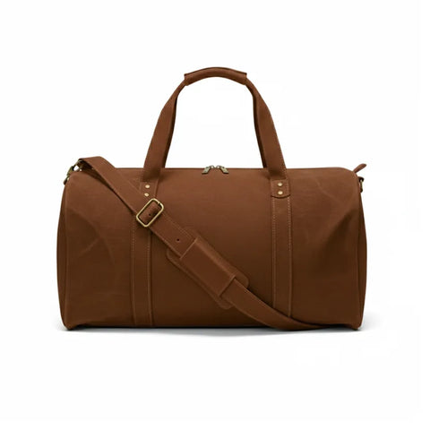 Premium Holdall Dark Brown Leather Duffel Bag