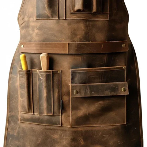 Premium Light Brown Long Craftsman's Companion Leather Apron