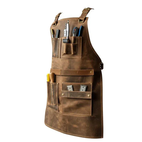 Premium Light Brown Long Craftsman's Companion Leather Apron