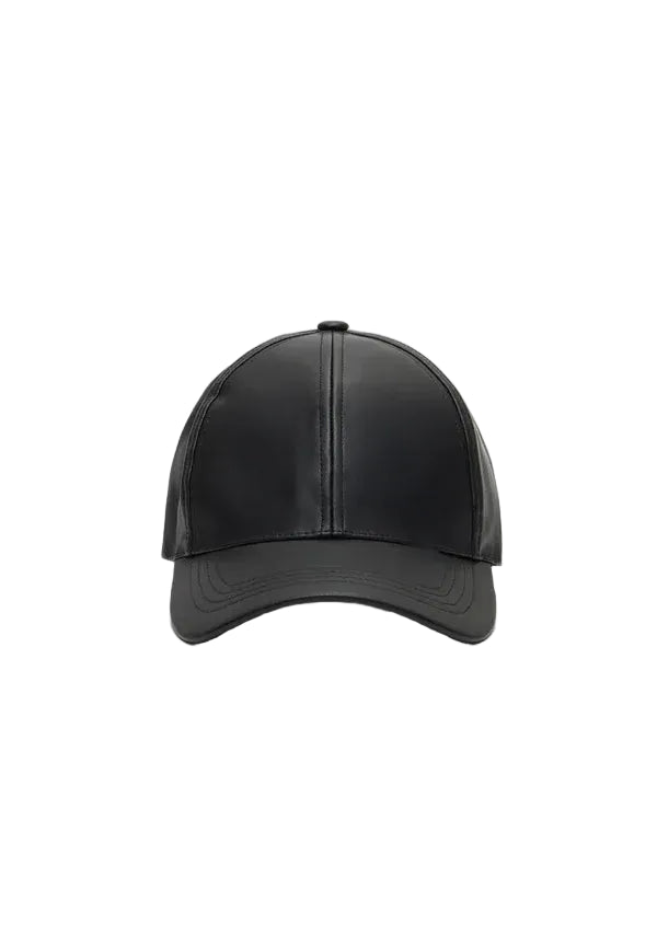 Real Leather Premium Black Cap For Men & Women