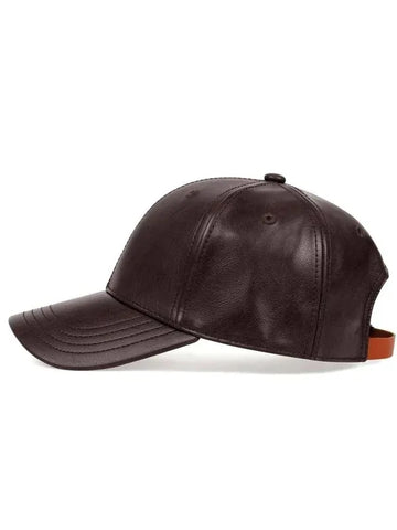 Real Leather Premium Brown Cap For Men