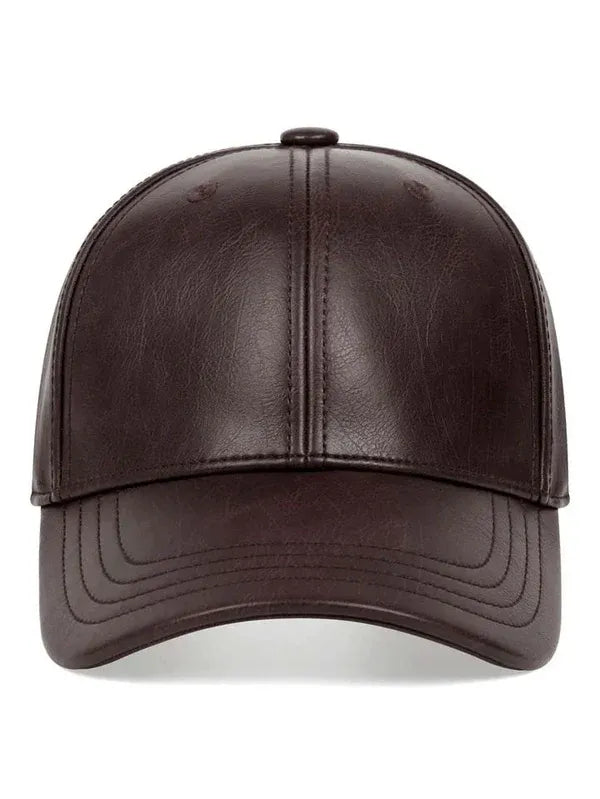 Real Leather Premium Brown Cap For Men