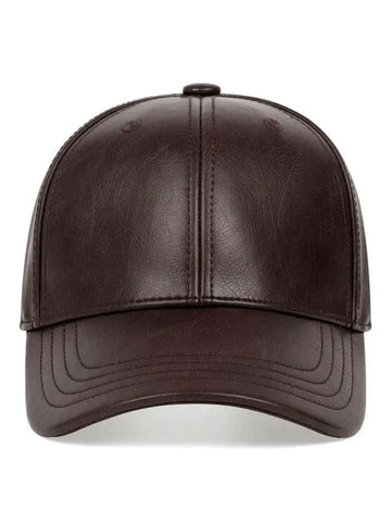 Real Leather Premium Brown Cap For Men