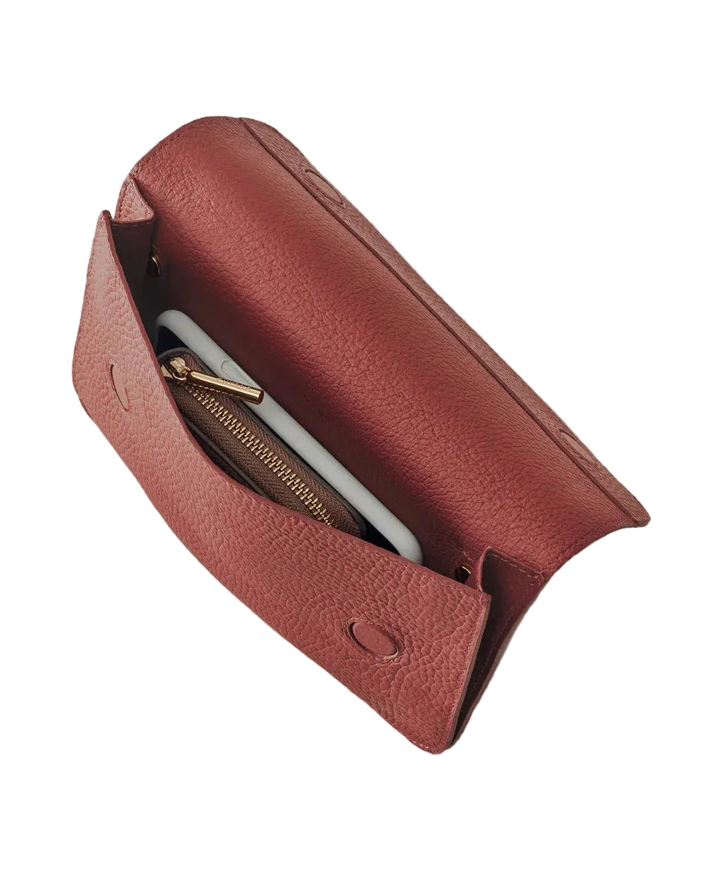 Real Maroon Leather Organiser Flap Bag