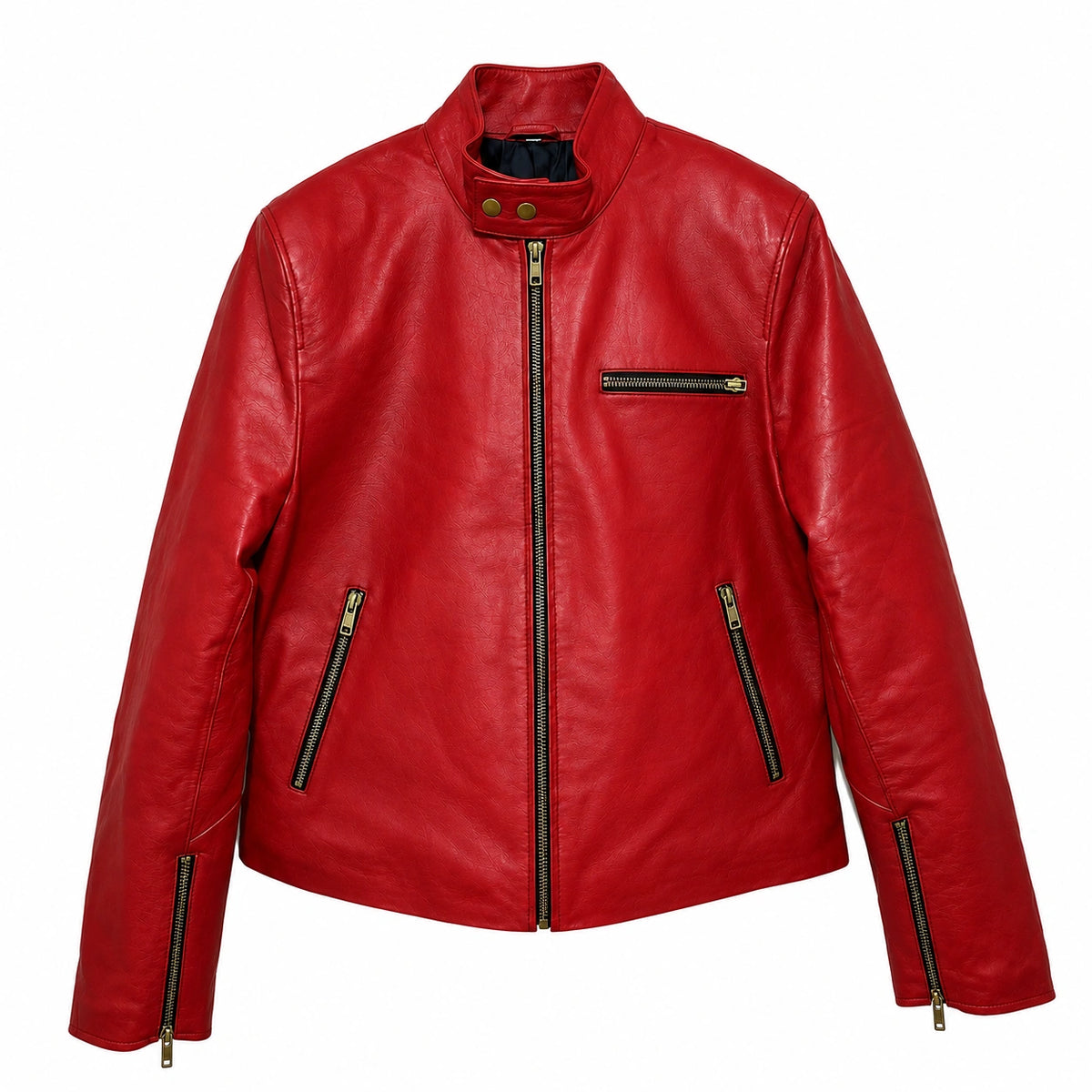 Resident Evil 2 Claire Redfield Red Moto Leather Jacket