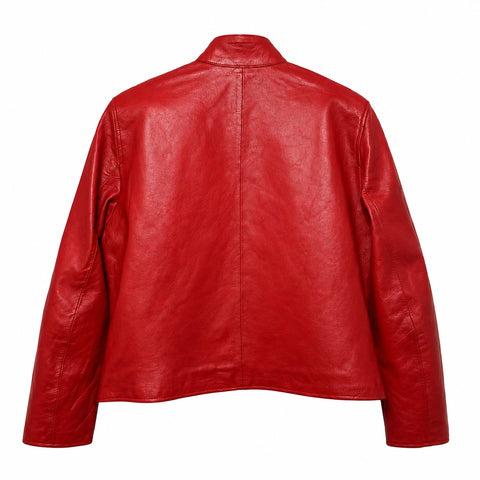 Resident Evil 2 Claire Redfield Red Moto Leather Jacket
