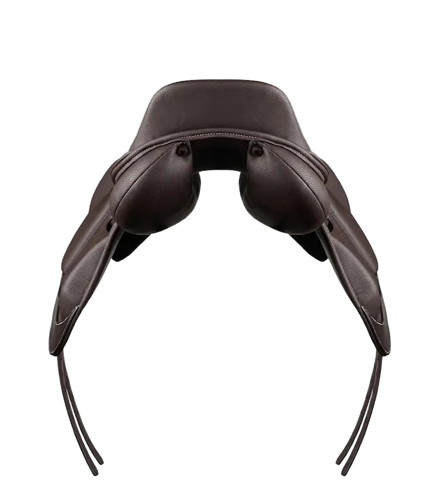 Rouen Synthetic Monoflap Cross Country Dark Brown Leather Saddle